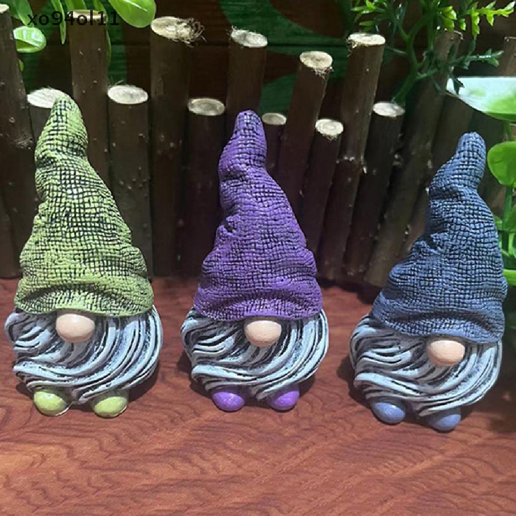 Xo Ornamen Resin Gnome Mini Lucu Alat Peraga Dekorasi Patung Kurcaci Untuk Meja Outdoor Taman Teras Rumput Decor Statue OL