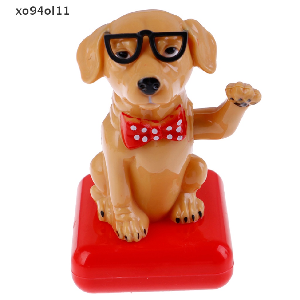 Xo Auto magic solar powered dancing dogs swinging bobble Mainan Hadiah Mobil Dekorasi OL