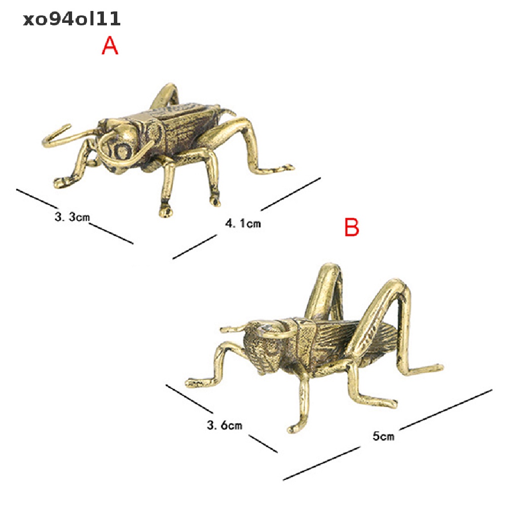 Xo Patung Kriket Kuningan Tanah Miniatur Ornamen Desktop Patung Hewan Retro OL