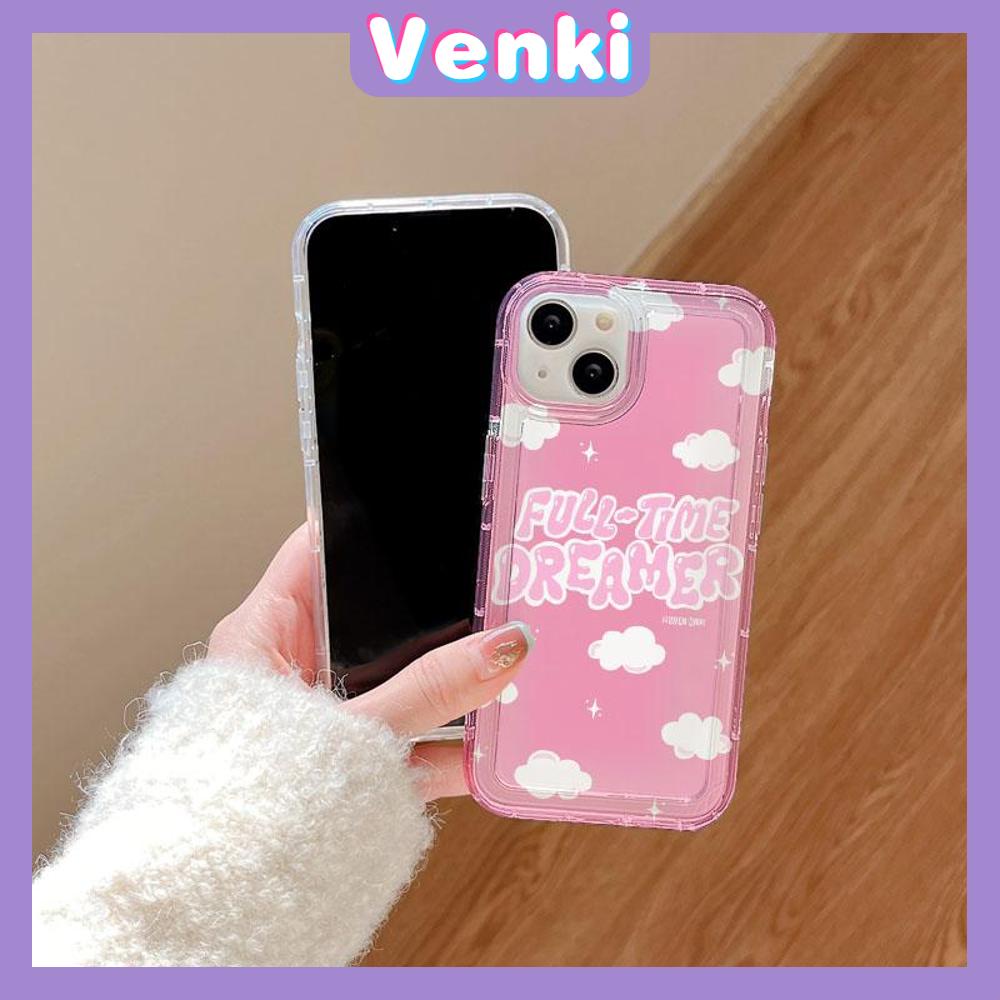 Case For iPhone 14 Pro Max Soft TPU Jelly Airbag Case Cute Pink Clouds  Camera Protection Shockproof For iPhone 14 13 12 11 Plus Pro Max 7 Plus X XR