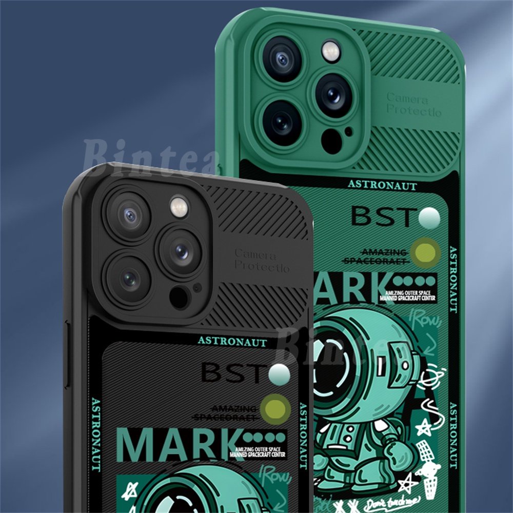 Realme C55 C35 C33 C31 C21Y C25Y RealmeC11 2021 C20 C25 C25S C15 C12 C3 C2 Realme 5i 5S 6i C3 Case Mark Astronot Full Proteksi Anti Slip Shockproof Binteacase