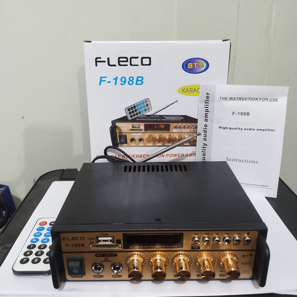 Amplifier Fleco F-198B - Bluetooth- Power Amplifier Fleco 198B