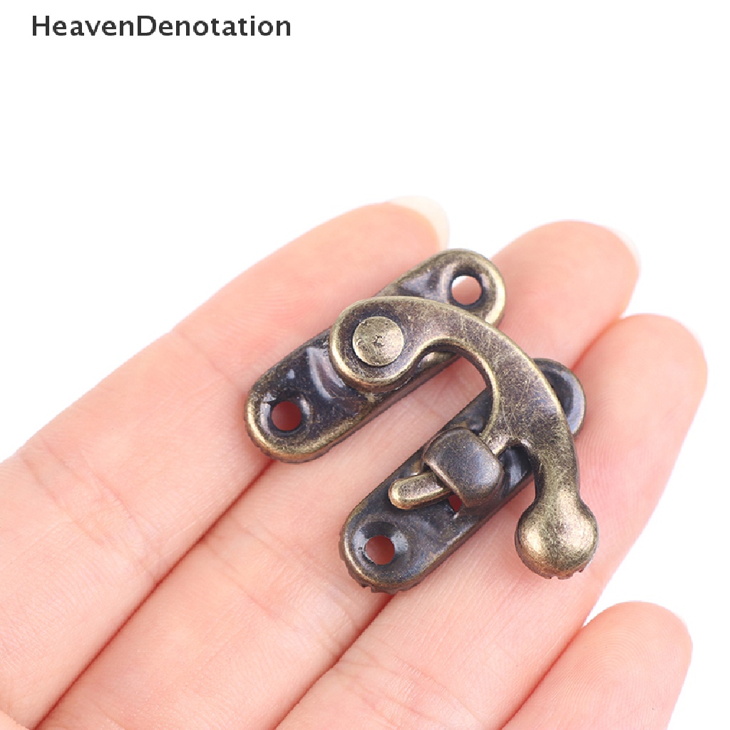 [HeavenDenotation] Grendel Pengait Silver Kecil Kunci Dada Perhiasan Kotak Anggur Craft Hook+Sekrup HDV