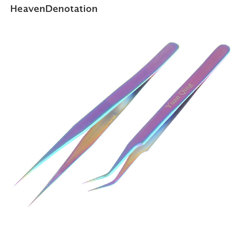 [HeavenDenotation] Rain Colorful Stainless Steel Tweezer Nail Stiker Berlian Imitasi Alat Pemetik HDV