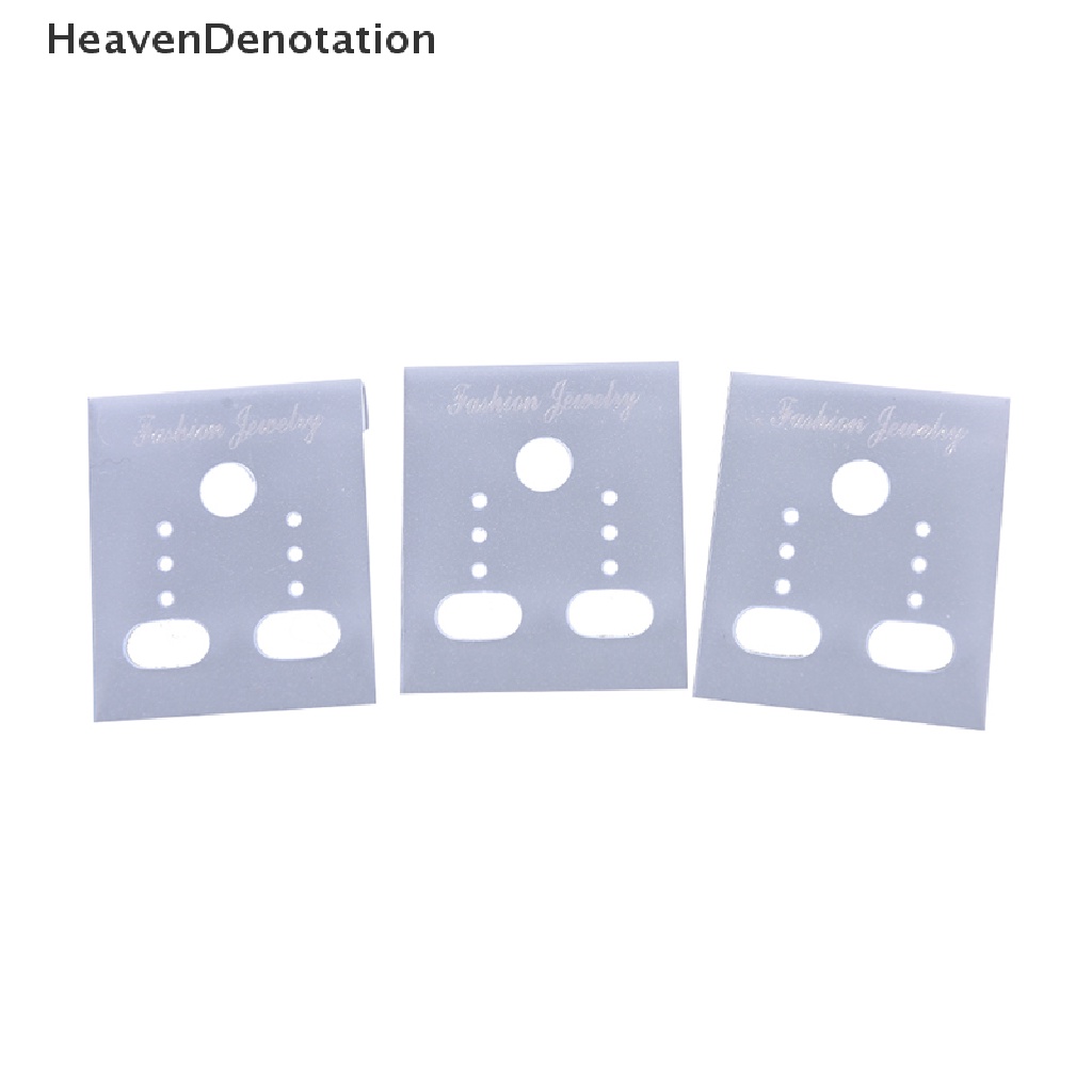 [HeavenDenotation] 100x Bening Tipe Profesional Plastik Earring Ear Studs Holder Display Gantung Kartu, HDV