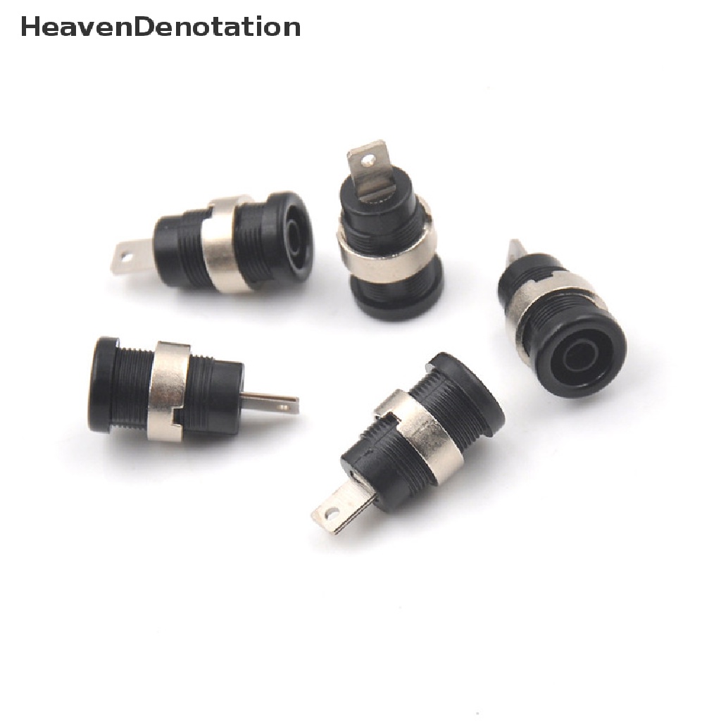 [HeavenDenotation] 5pcs 4mm Colokan Pisang Female Jack Socket Plug Wire Connector 5warna HDV