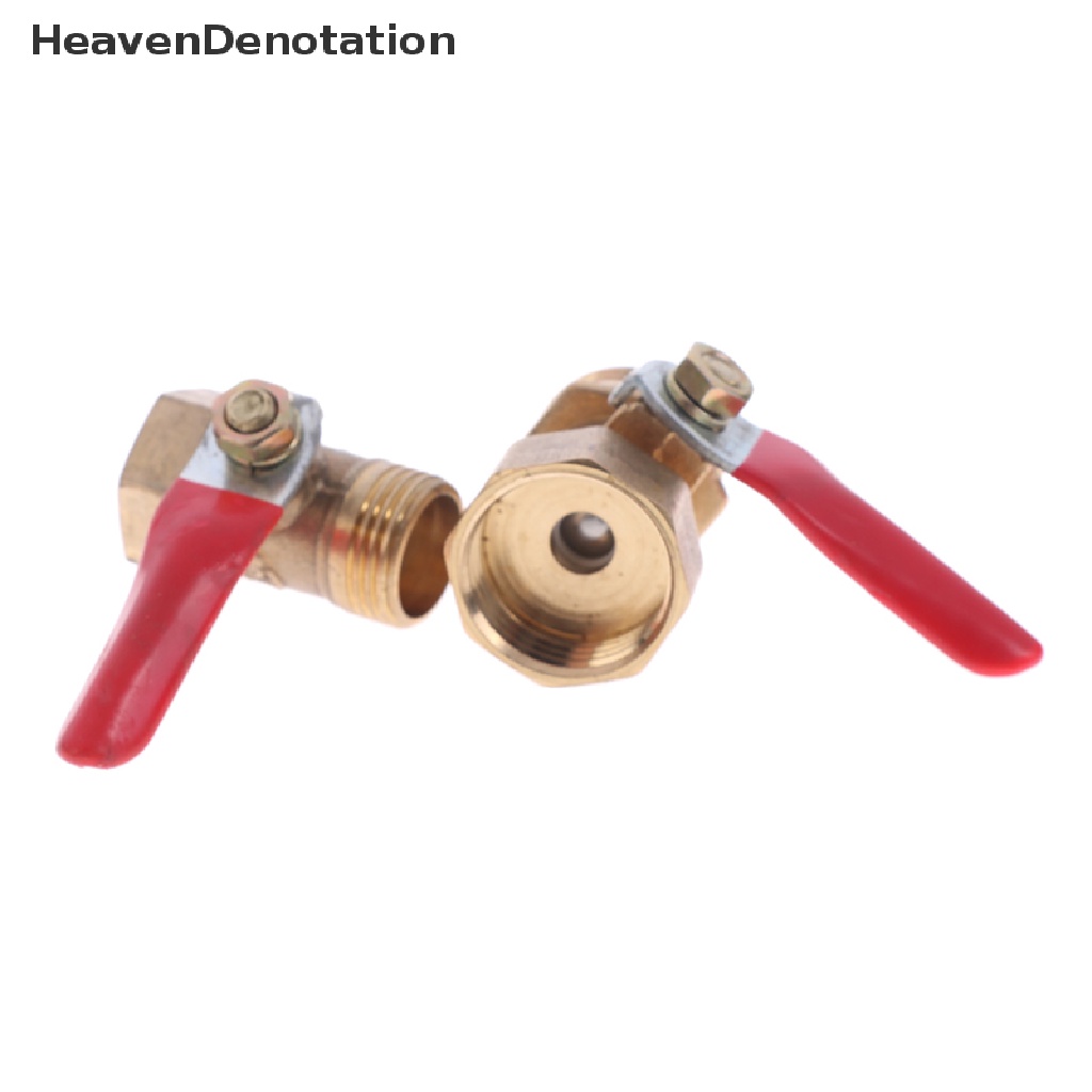 [HeavenDenotation] Ball Valve Kecil Kuningan Sambungan Klep Drat Female/Male 1per8 &quot;1/4 ''3 /8'' 1/2 ''HDV