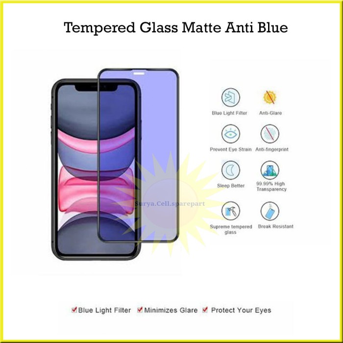 Tempered Glass Matte Anti Blue Light For Iphone 6 6g 6s Iphone 7 8 Se