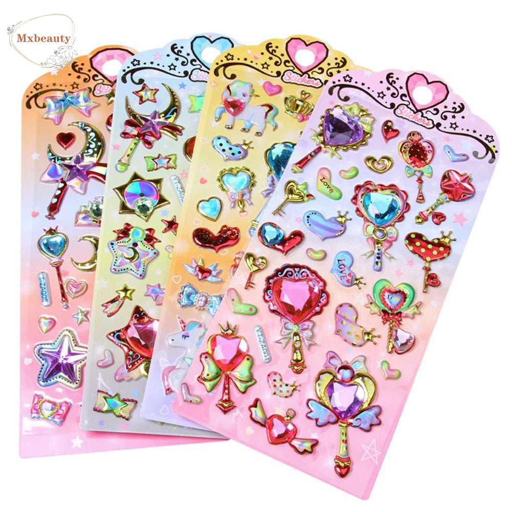 Mxbeauty Stiker 3D DIY Scrapbooking Tongkat Ajaib Untuk Gadis Album Decor DIY Decor Gemstone Stickers