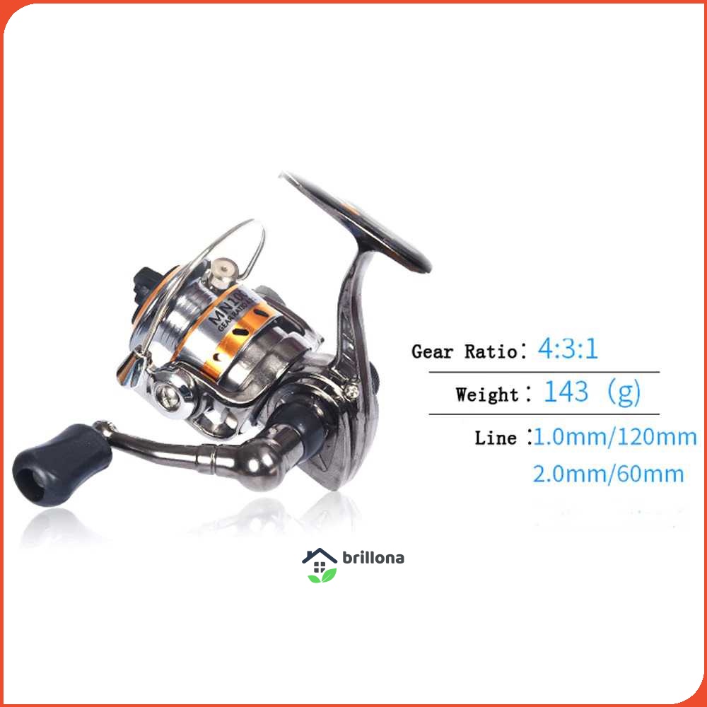 FuYang Reel Pancing Mini Spinning Fishing Reel 4.3:1 Gear Ratio - MN100