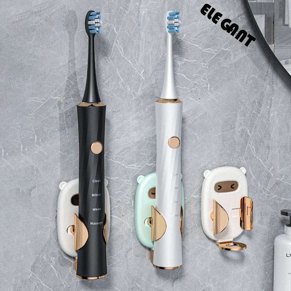 [Elegan] Tempat Sikat Gigi Dapat Dilepas Pukulan Bebas Menjaga Kering Rak Tiriskan Rumah Untuk Sikat Gigi Elektrik Organizer Kamar Mandi