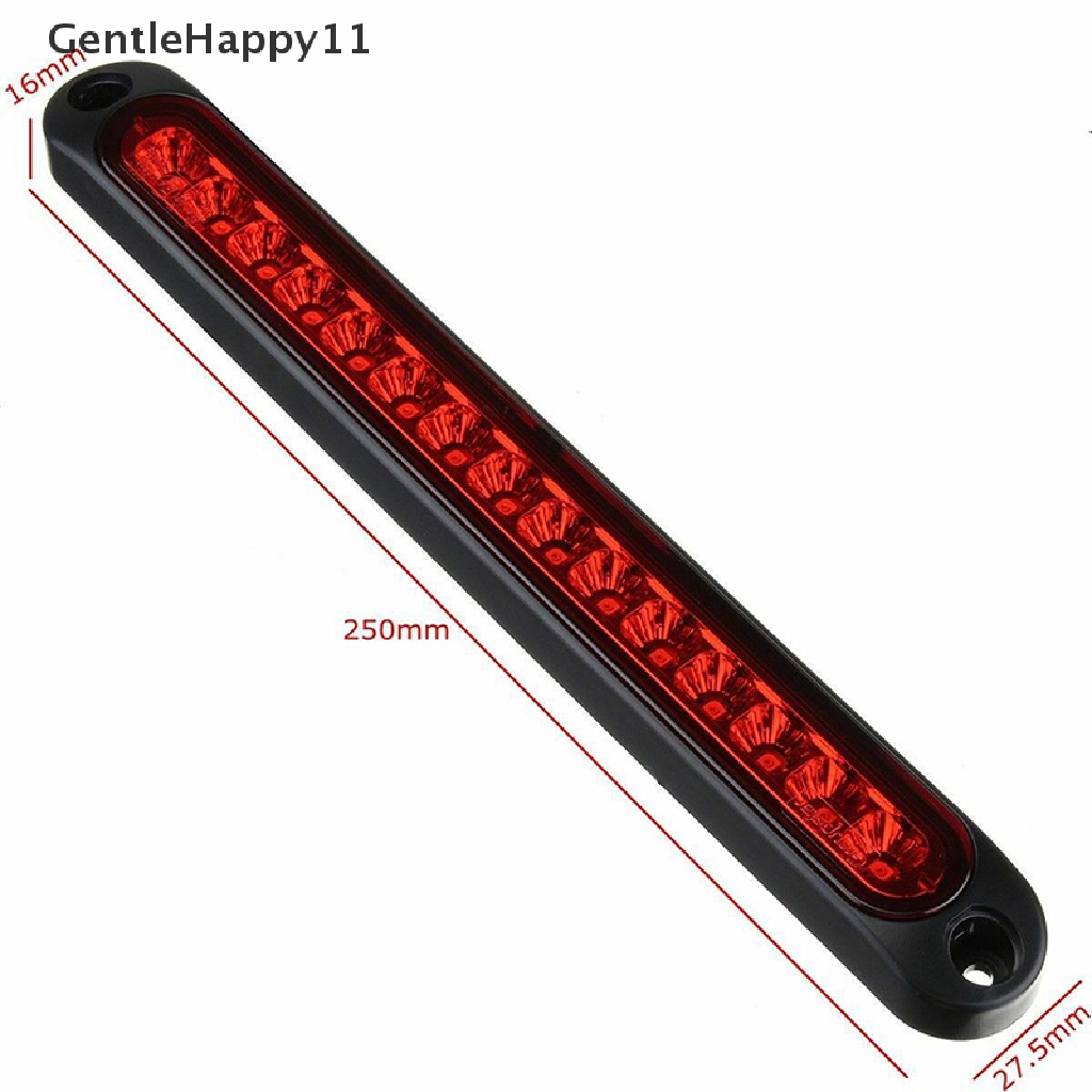 Gentlehappy 1PC 25CM 15led Merah Disegel Trailer Truk RV Berhenti Ekor Rem Belakang Turn Light Bar id