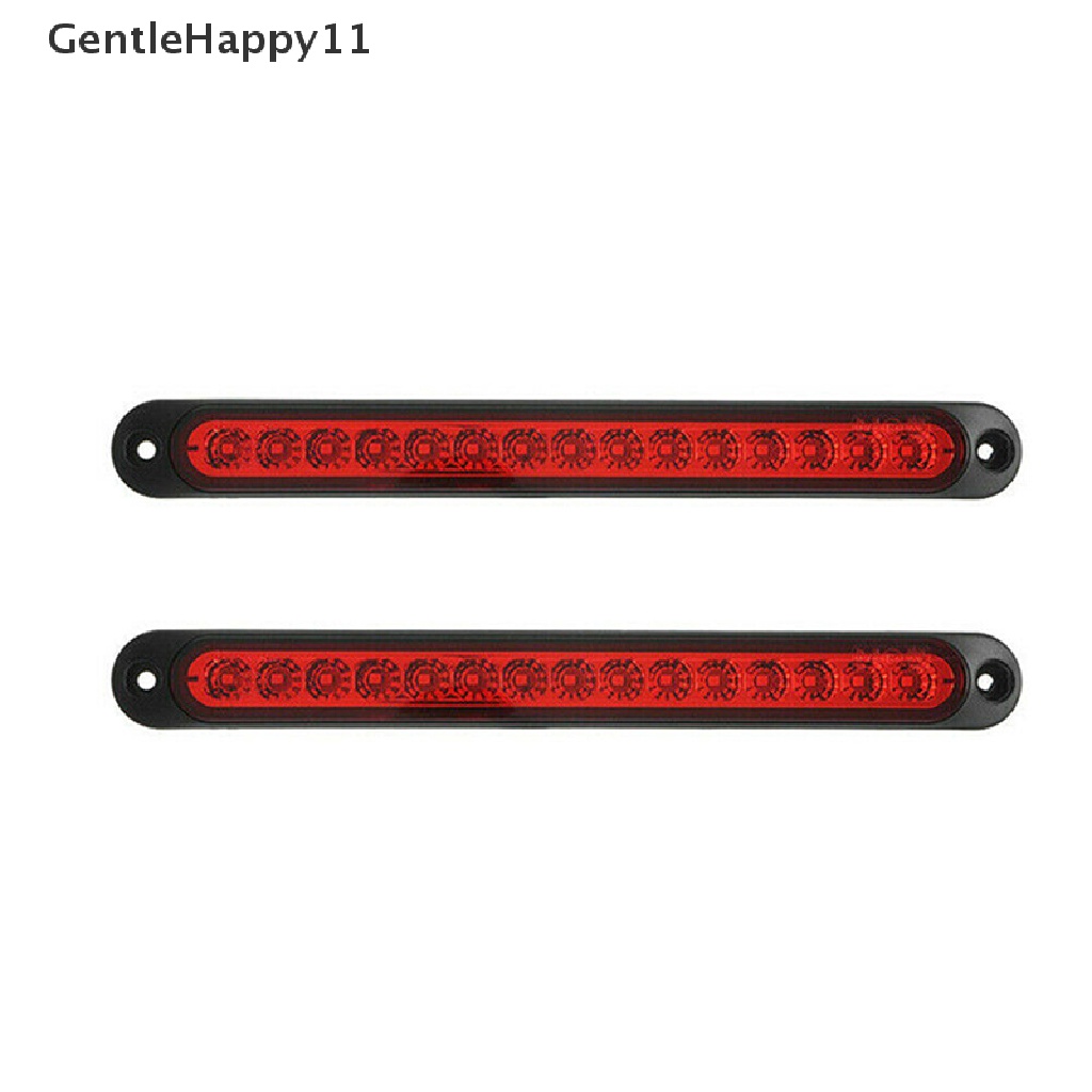 Gentlehappy 1PC 25CM 15led Merah Disegel Trailer Truk RV Berhenti Ekor Rem Belakang Turn Light Bar id