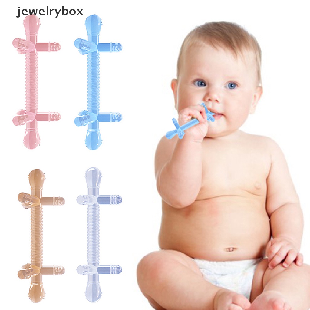 [jewelrybox] 1pc Tabung Gigi Bayi Anti-Eag Tangan Molar Tongkat Bayi Teether Mainan Hadiah Butik