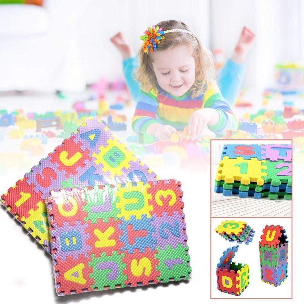 Lanfy Huruf Angka Tikar Permainan Puzzle Mini Mainan Bayi Merangkak Pad Mainan Edukasi Arab Bermain Tikar Rakit Sendiri Anak Hadiah Busa Puzzle Karpet