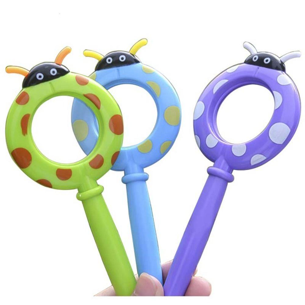 [Elegan] Kaca Pembesar Luar Ruangan Anak Hadiah Kimia Fisik Pendidikan Kartun Membaca Loupe Handheld Magnifier Cartoon Magnifying Glass