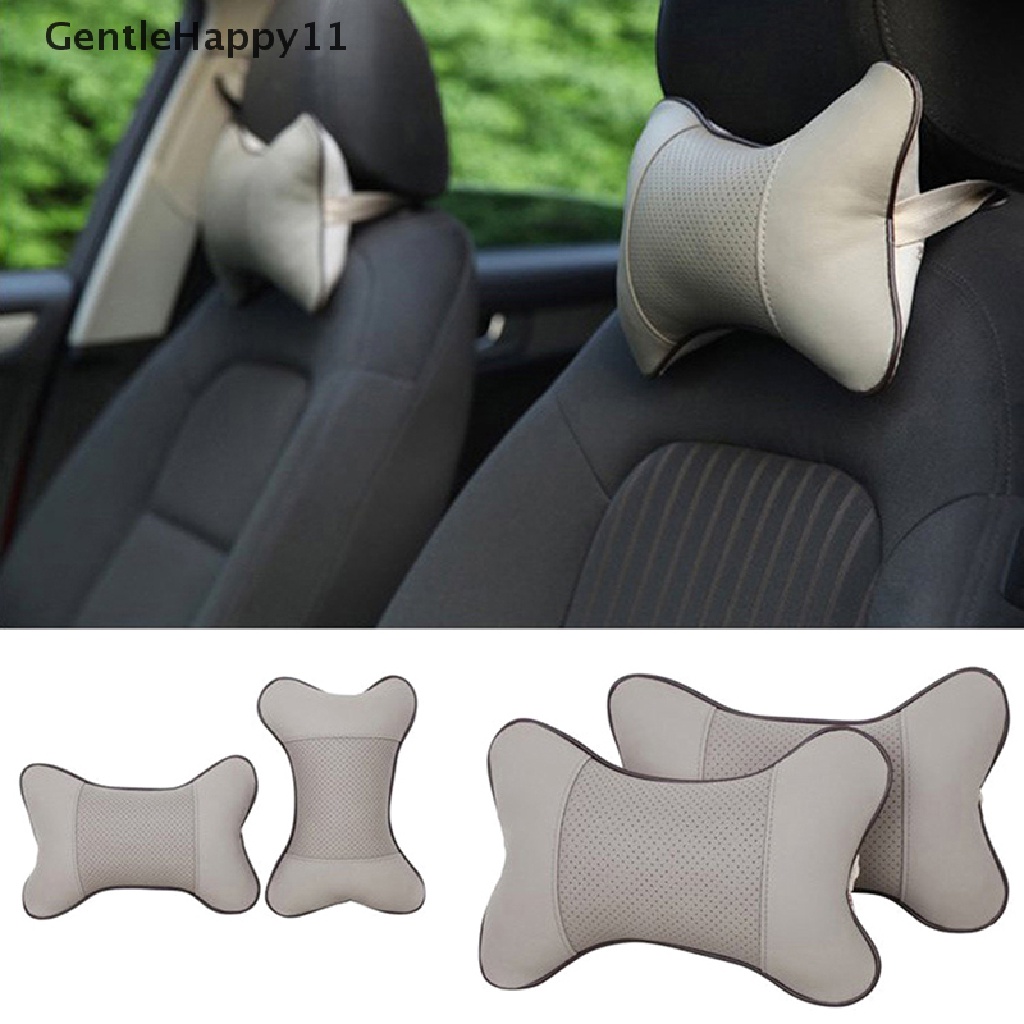 Gentlehappy 1PC Bantal Leher Mobil Car Headrest Cushion Penyangga Kursi Aksesoris Universal Sandaran Safety Pillow Auto Interior Accessories id