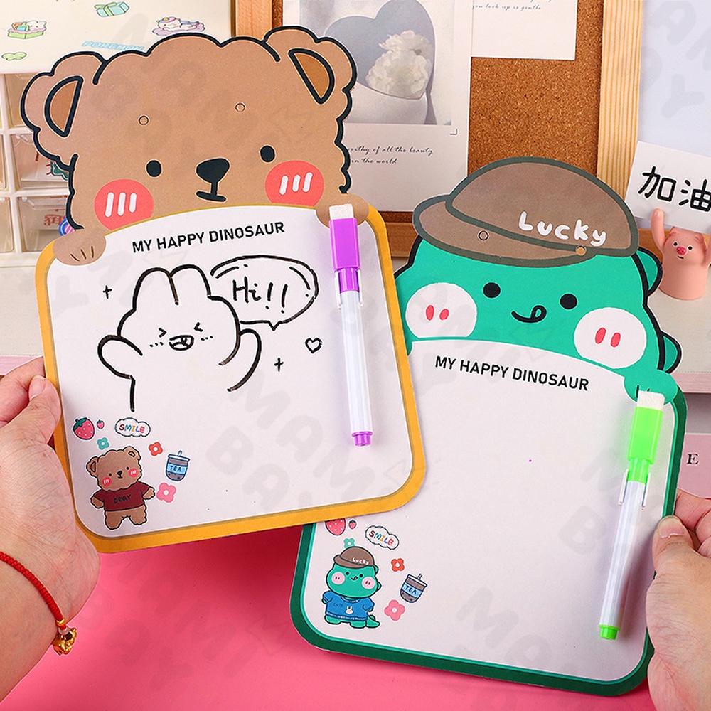 Mamibayi Mainan Papan Tulis White Board Anak Model Lucu Drawing/Writing Tablet