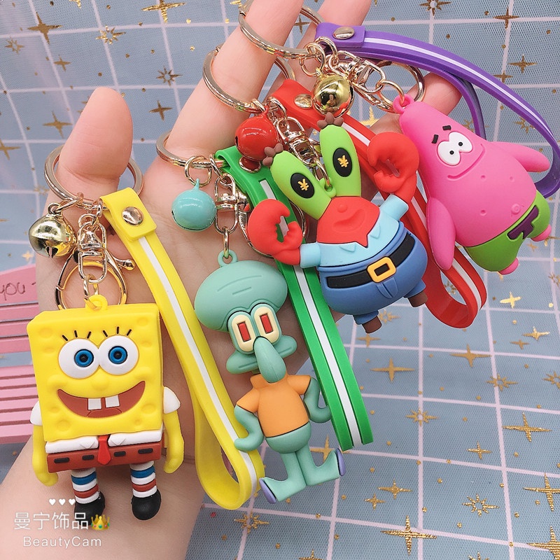 Charms Hadiah Untuk Anak Laki-Laki Dan Perempuan 3D Kartun Gantungan Kunci Anti-Hilang Tali Logam Universal Mobil Rumah Tas Telepon Case Bluetooth Earphone CoverKey Rantai