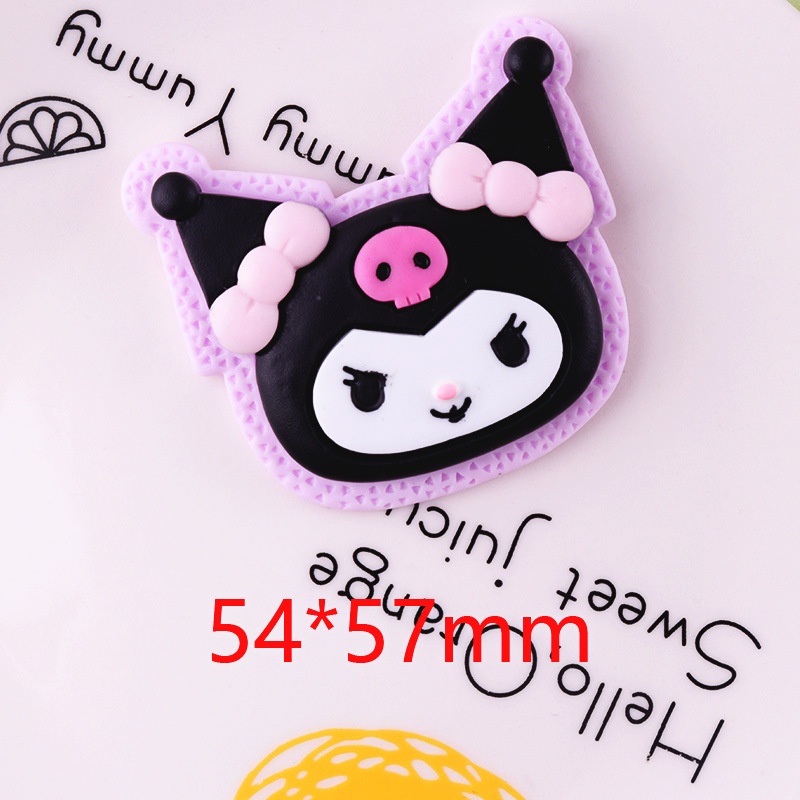 Kuromi Melody Cinnamon Dog Series Patch DIY Kartun Resin Perhiasan Aksesoris Kecil Cream Lem Aksesoris Untuk Telepon Latop