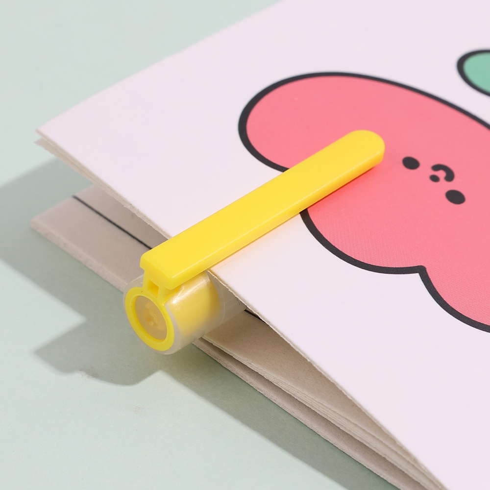 Kartun Bebek Kuning Kecil Halus Cepat Kering Bolpoin/Anak Kawaii Handheld Pensil Tulisan Cair Nyaman