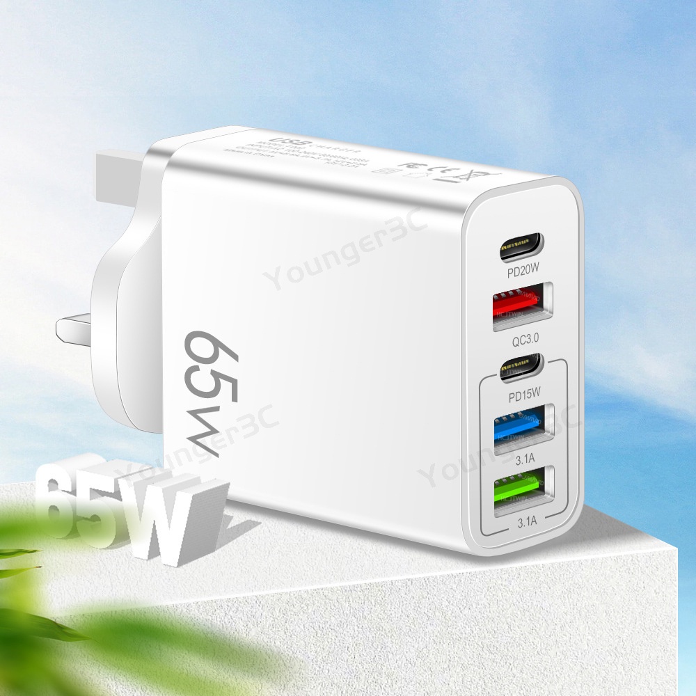 Grosir 3.1A charger Handphone 65W Multi Interface Travel adoptor charger 2PD+adaptor Cas 3USB Untuk ios Micro Tipe C