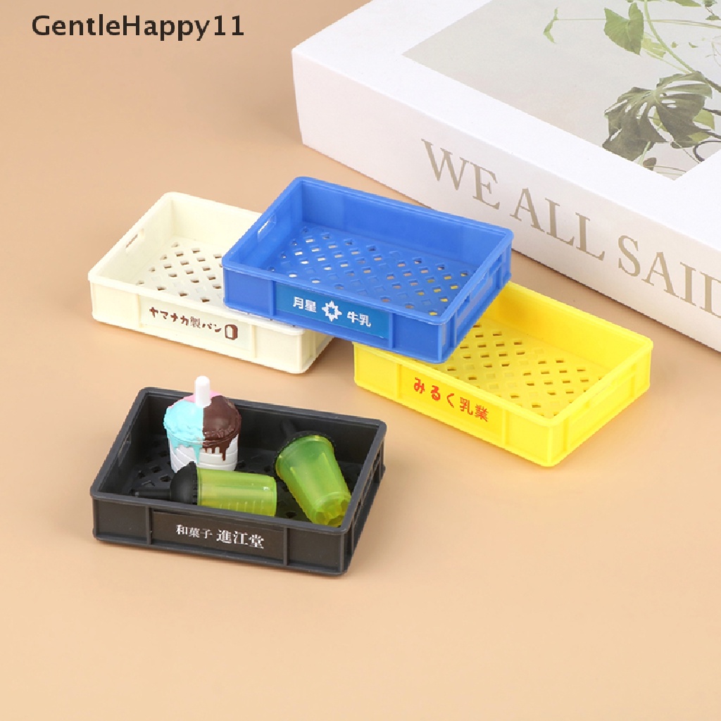 Gentlehappy 1Pc Miniatur Rumah Boneka Keranjang Susu Roti Model Keranjang Penyimpanan Dapur Decor Mainan id