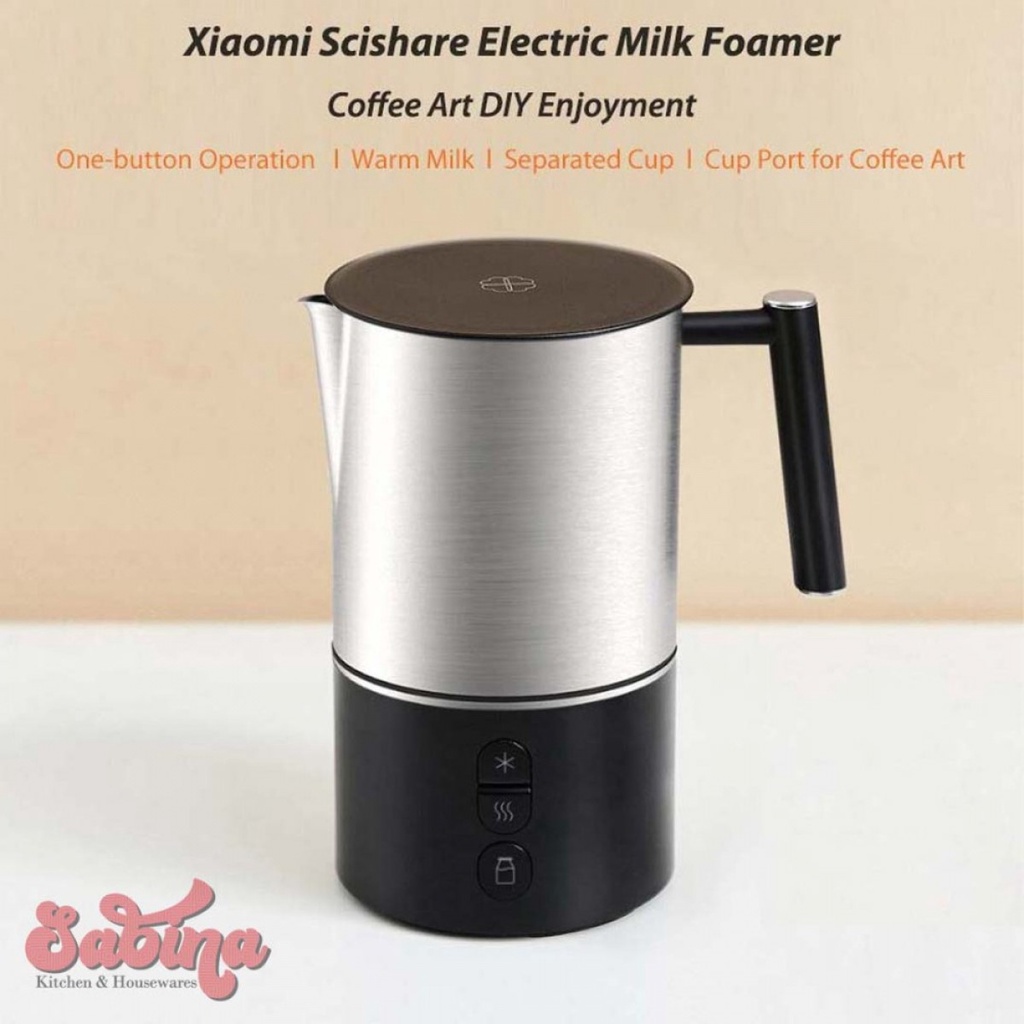 Pembuih Susu Electric Milk Foamer Pembuat Busa Kopi Cappucino Latte 500W 400ML