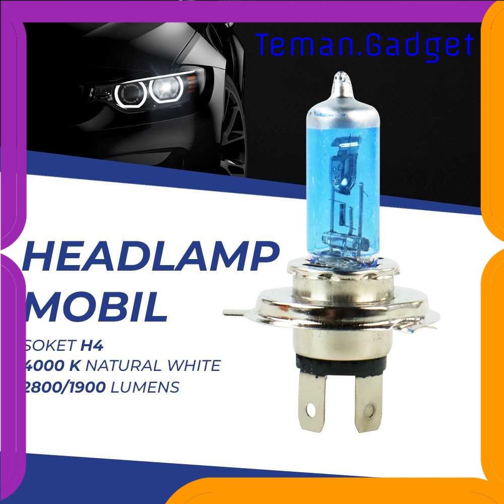 TD - OTO Hankle Lampu Depan Mobil Headlamp Halogen H4 Natural White 35/35W 1PCS - P43T