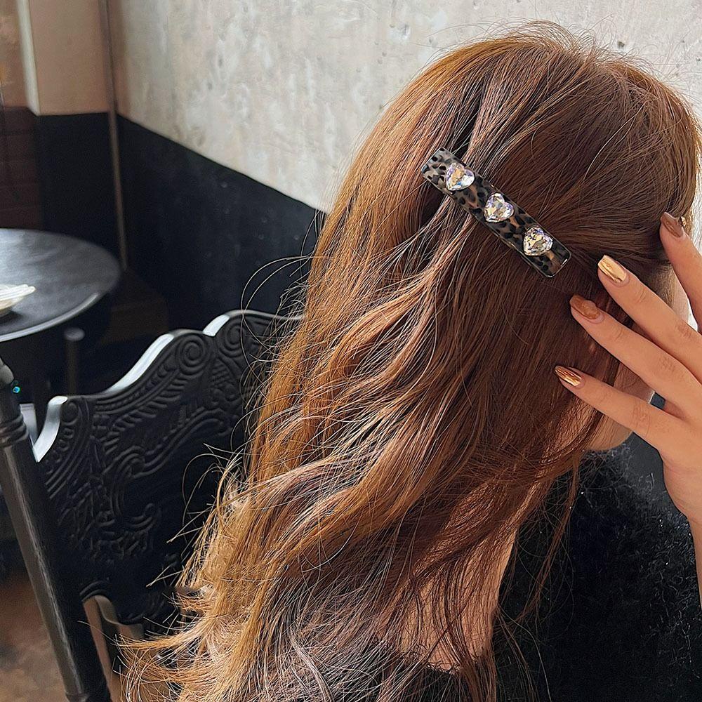 AUGUSTINA Jepit Rambut Klip Musim Semi Asam Asetat Retro Elegan Untuk Gadis Poni Klip Hiasan Kepala Untuk Wanita Women Hair Clip