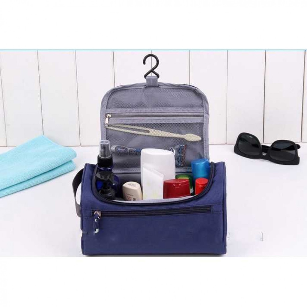 Tas Travel Portable Multislot Toiletries Organizer Multifungsi