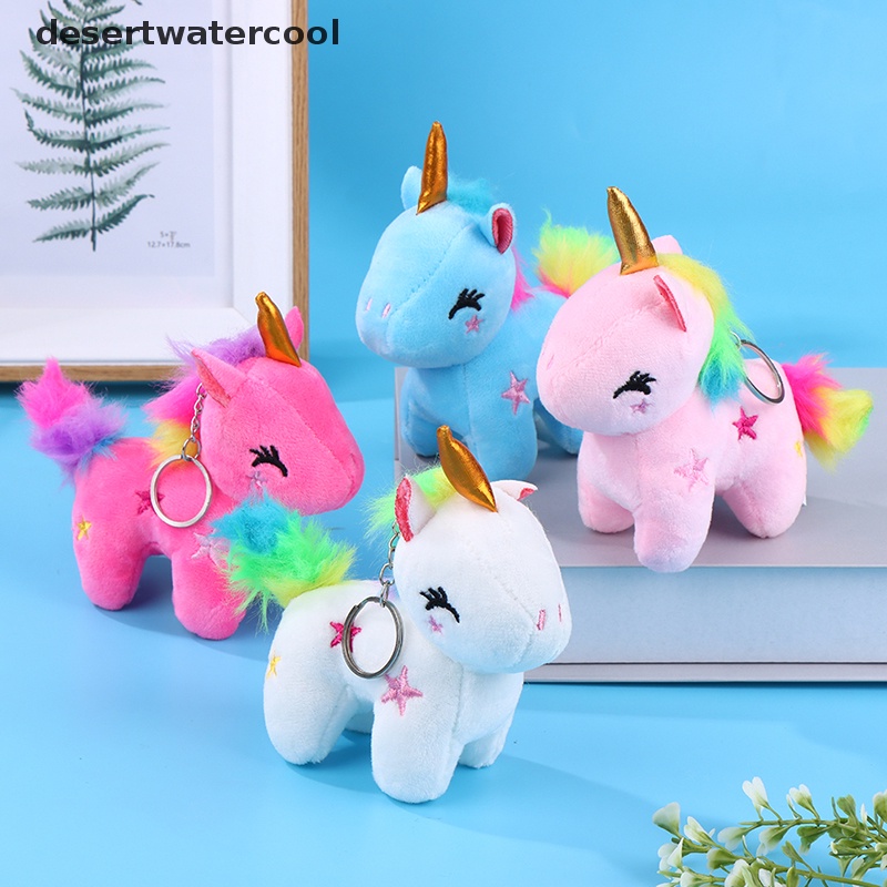 Deid Kartun Unicorn Lembut Mewah Boneka Mainan Gantungan Kunci Liontin Tas Dekorasi Anak Hadiah Martijn