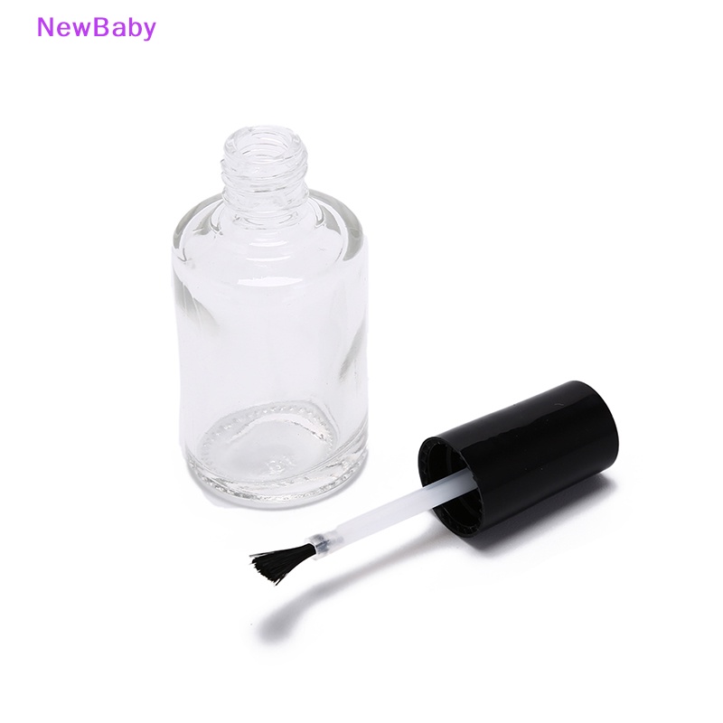 Newbaby 1pc 10/15ml Botol Kutek Kosong Kaca Dengan Kuas nail oil glass bottles ID