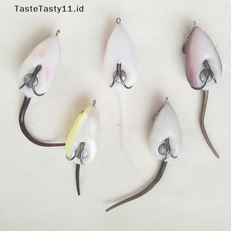 Tastetasty 1pcs Umpan Pancing Manusia Hidup Umpan Tikus Lembut Umpan Buatan Membuat 5.5cm 10g Untuk Snakehead Hooks Fishing Wobblers Bass 3D Mata Laut.