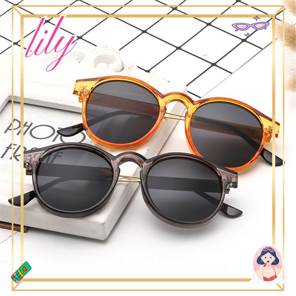 Lily Kacamata Kotak Fashion Round Eyewear Kacamata Matahari Untuk Wanita Pria