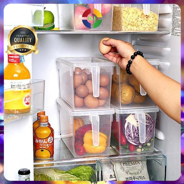 Kotak Plastik Kontainer Wadah Penyimpan Box Makanan Kulkas Kitchen Storage Food Box Transparent