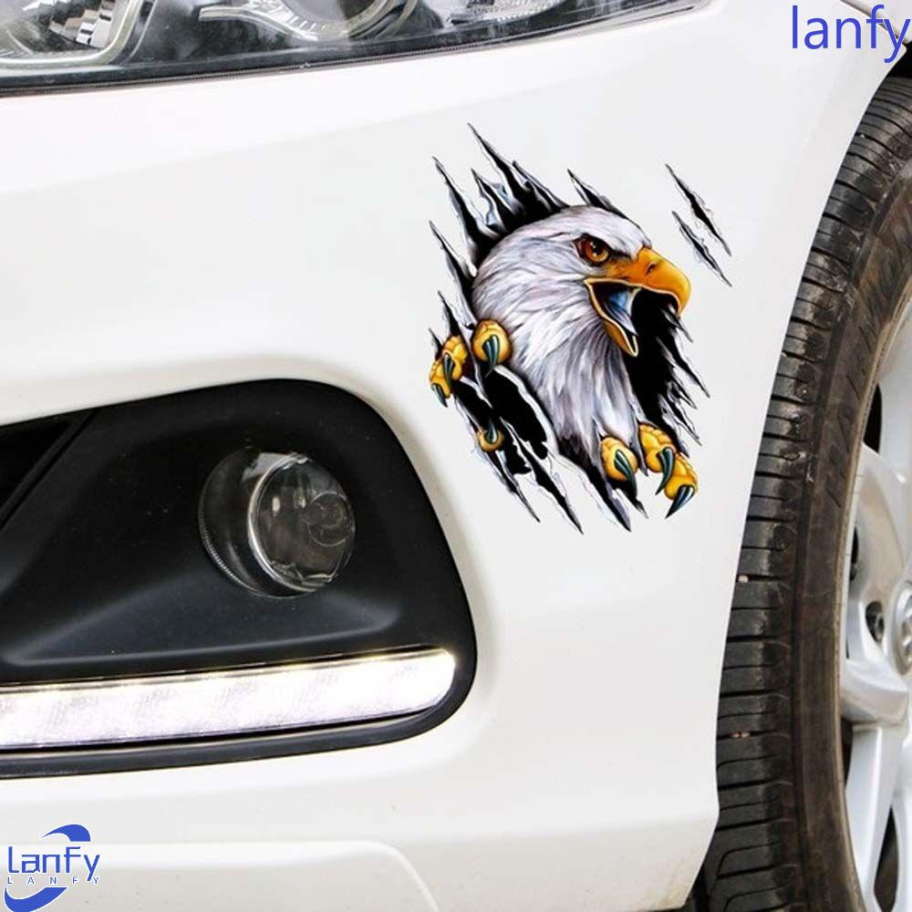 Lanfy Stiker Motif Elang 3D Untuk Dekorasi Mobil / Motor