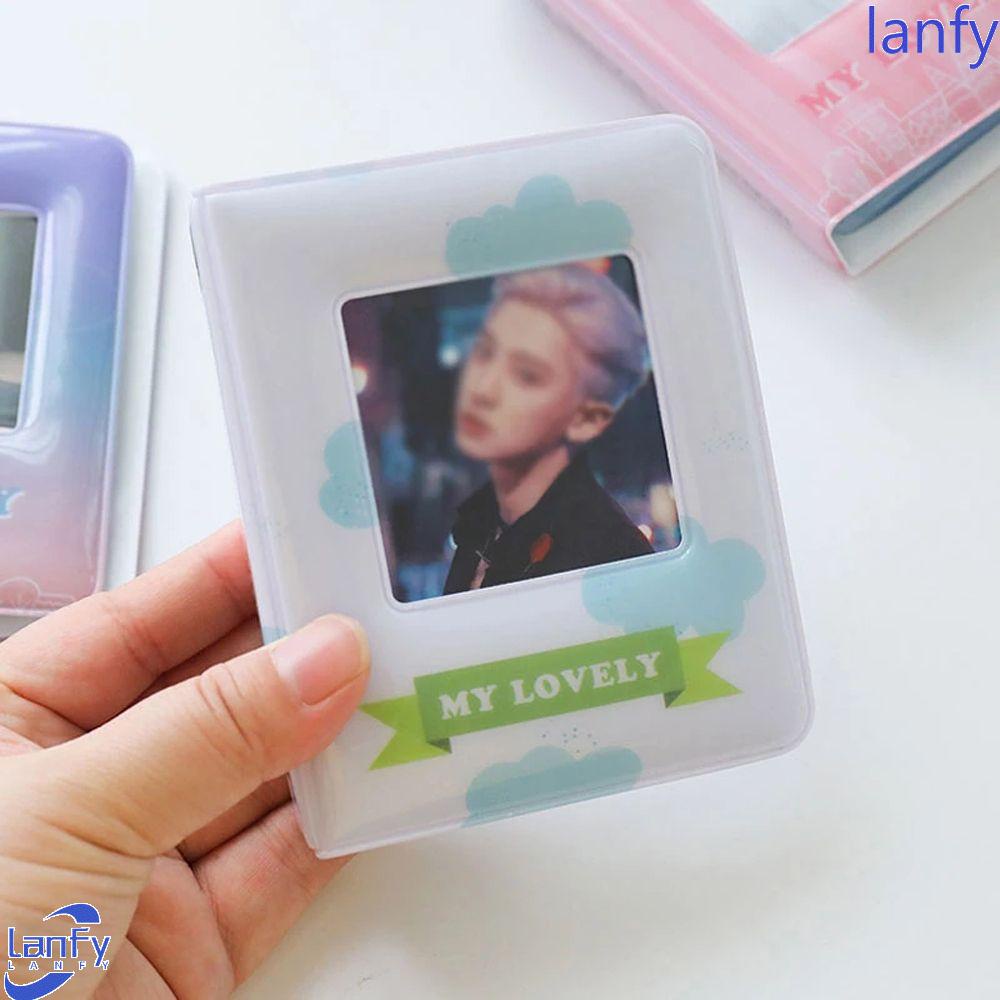 LANFY Tickets Book Photo Album Collect Book Kpop Photo Album Square Album Hollow Design Album School Stationery Picture Case ID Holder Photocards Organizer Name Card Holder Mini Album/Multicolor