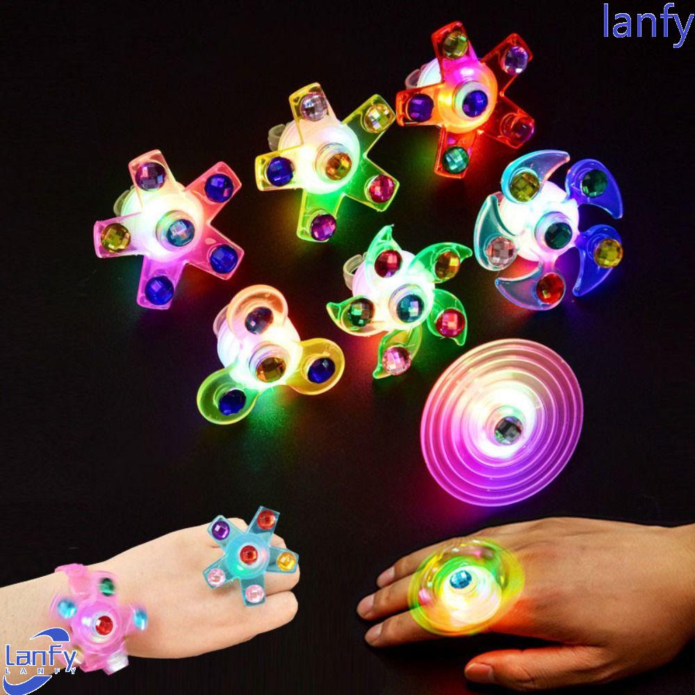 Lanfy LED Glow Cincin Untuk Pesta Anak-Anak Nikmat Mainan Bercahaya Glow Mainan Perlengkapan Pesta Mainan Menyala Luminous Rings