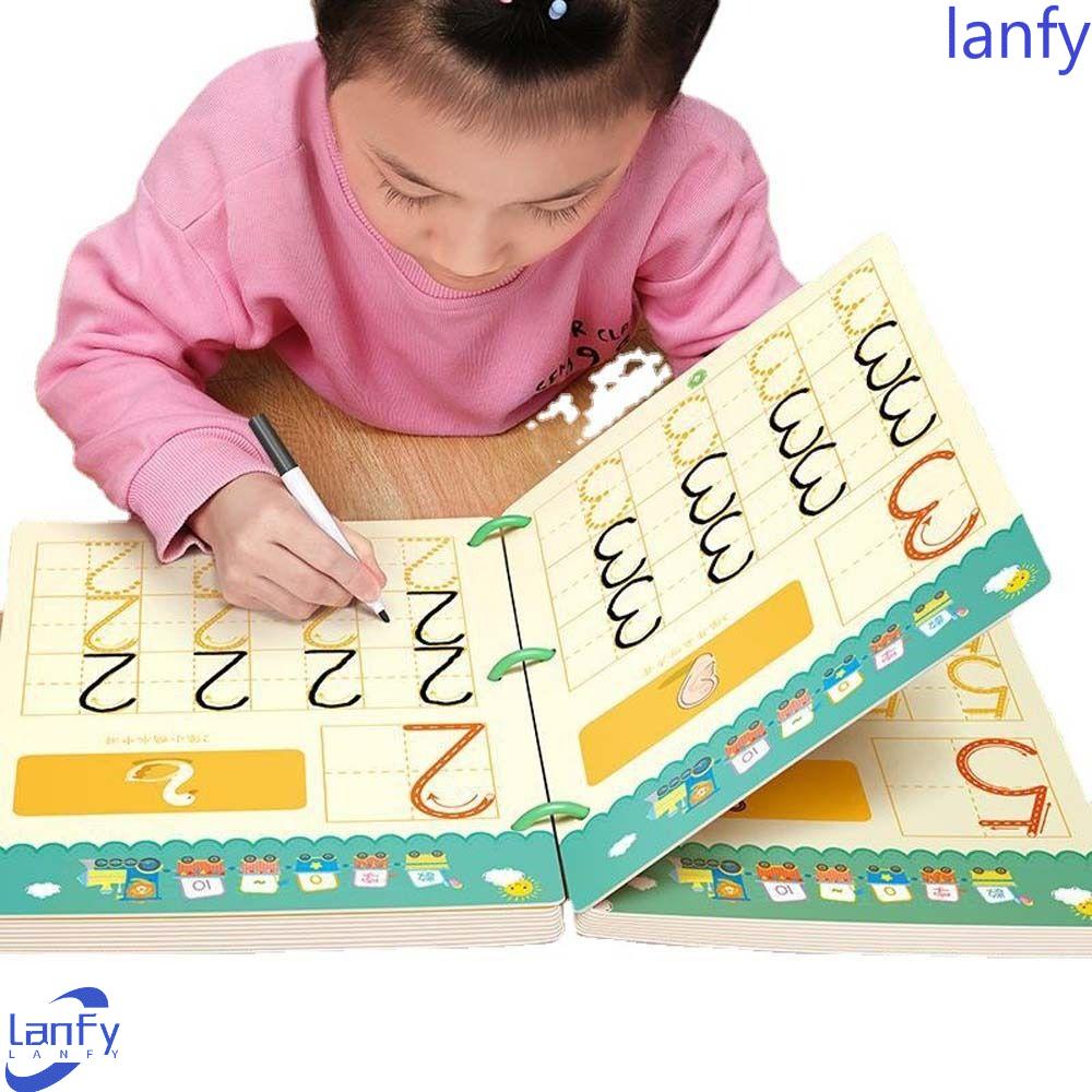 Lanfy Pen Control Lukisan Buku Pencerahan Anak Kids Drawing Toy Game Book Pen Controled Toys Drawing Tablet Match Game Introductory Textbook Pen Control Training