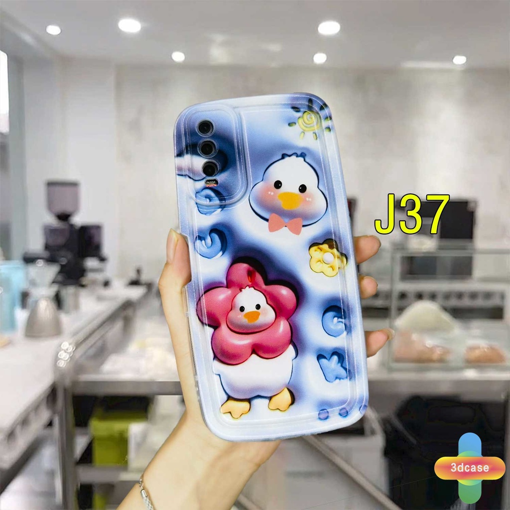 Soft Case VIVO Y35 Y15S Y15C Y22 Y22S Y91C Y21 2021 Y21A Y21T Y12S Y16 Y12 Y20 Y30 Y02 Y21S Y20S Y12i Y3S Y33T Y21E Y21G Y15A Y01 Y01A Y91 Y30i Y93 Y95 Y15 Y17 Y50 Y53S Y51 2020 Y51A Y10 Y33S Y1S Cute Duck Soft Airbag Soap Case