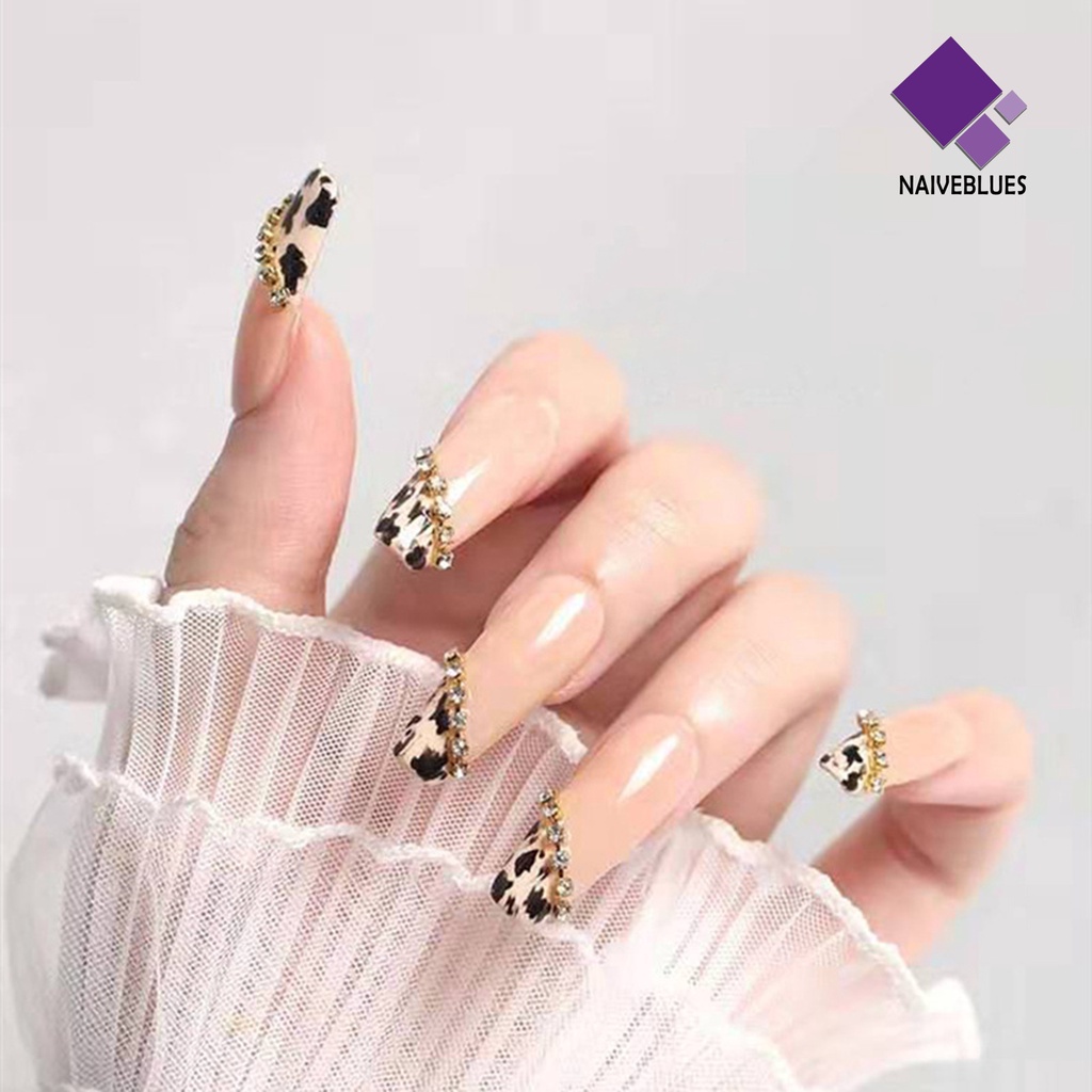 [naiveblues] 12pcs Rantai Manicure Aplikasi Lebar Indah Rantai Kuku Logam Perhiasan Kalung