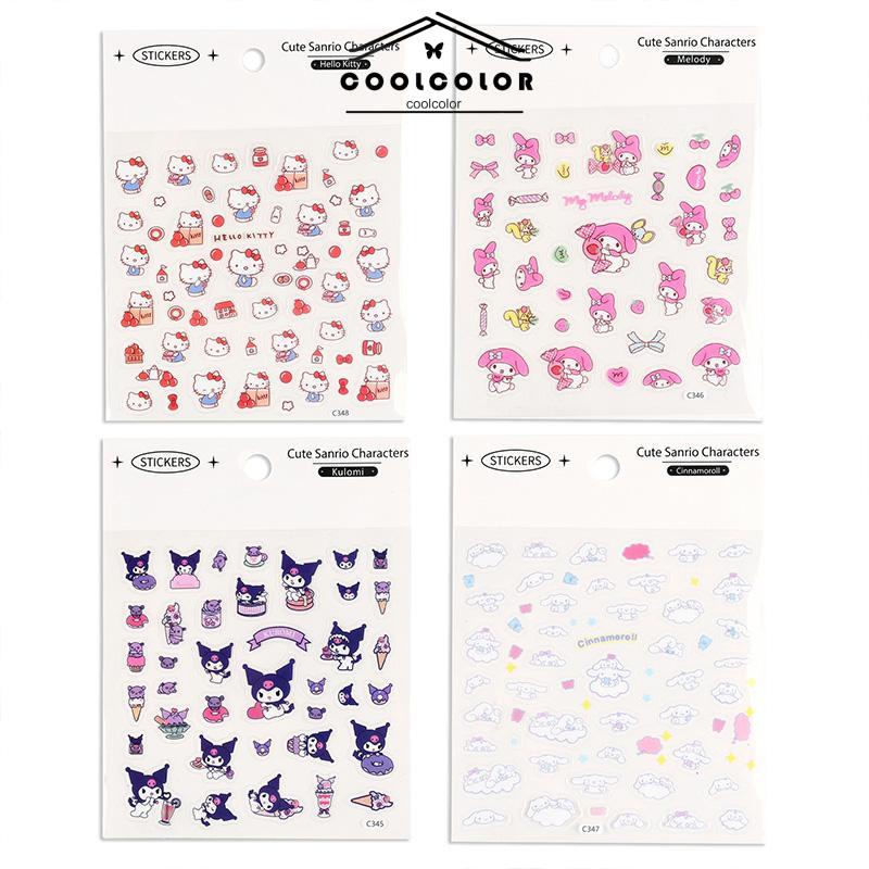 COD❤️Stiker Kartun Karakter Sanrio Kuromi Melody DIY Lucu Stiker Untuk Dekorasi- cl