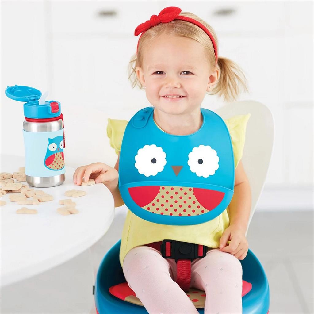 Skip Hop Zoo Fold Go Silicone Bib 232200 Owl