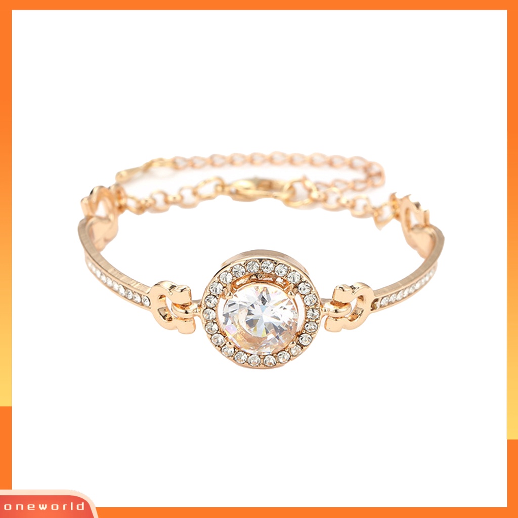 [EONE] Women Bracelet Sparkling Vibrant Color Lobster Clasp Design Adjustable Dengan Rantai Ekstensi Alloy Berlian Imitasi Bersinar Gelang Wanita Perhiasan Hadiah Untuk Perempuan