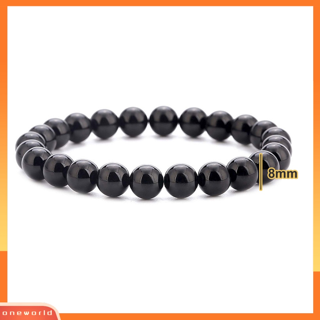 [EONE] 4pcs/set Gelang Pasangan Aneka 8mm Manik-Manik Bulat Batu Alam Elastis Penghilang Stress Pria Wanita Tiger Eye Bracelet Fashion Perhiasan