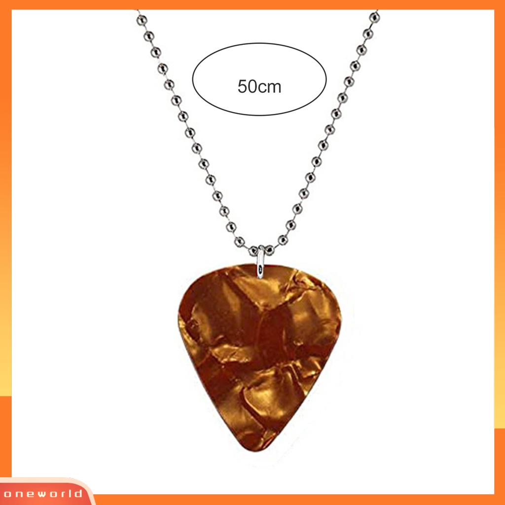 [EONE] Pria Kalung Dekoratif All-match Unisex Fashion Tinggi-Dingin Gitar Pick Liontin Kalung Untuk Pakaian Sehari-Hari