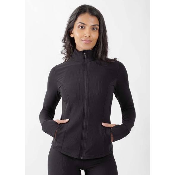 PLVD Jacket Olahraga Wanita Zipper Ribbed 90 DEGREE