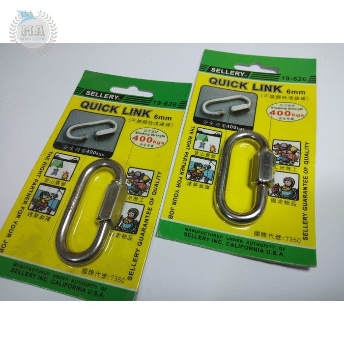 Sellery Spring Carabiner Snap Hook Keychain Quick Link 6mm