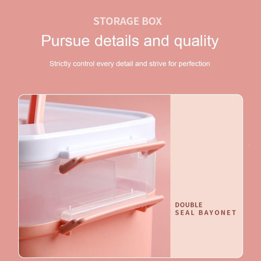 Lanfy Kotak Penyimpanan Lampu Kuku Tahan Tekanan Jatuh Work-Box Nail Kit Cosmetic Storage Box